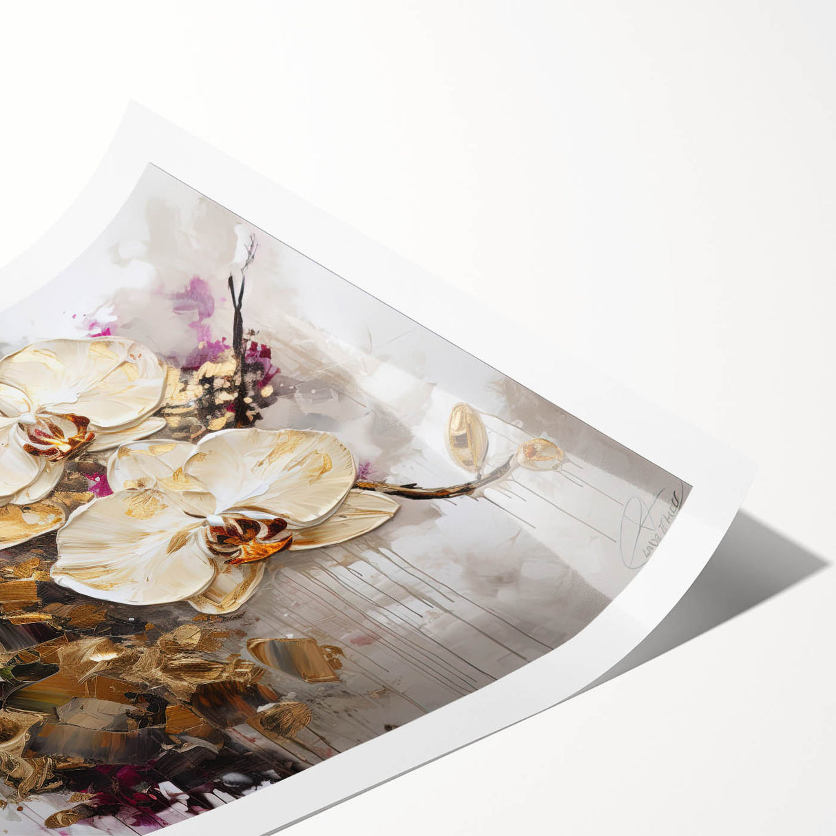 Luxurious Orchid Elegance - Modern Living Room Canvas Wall Art