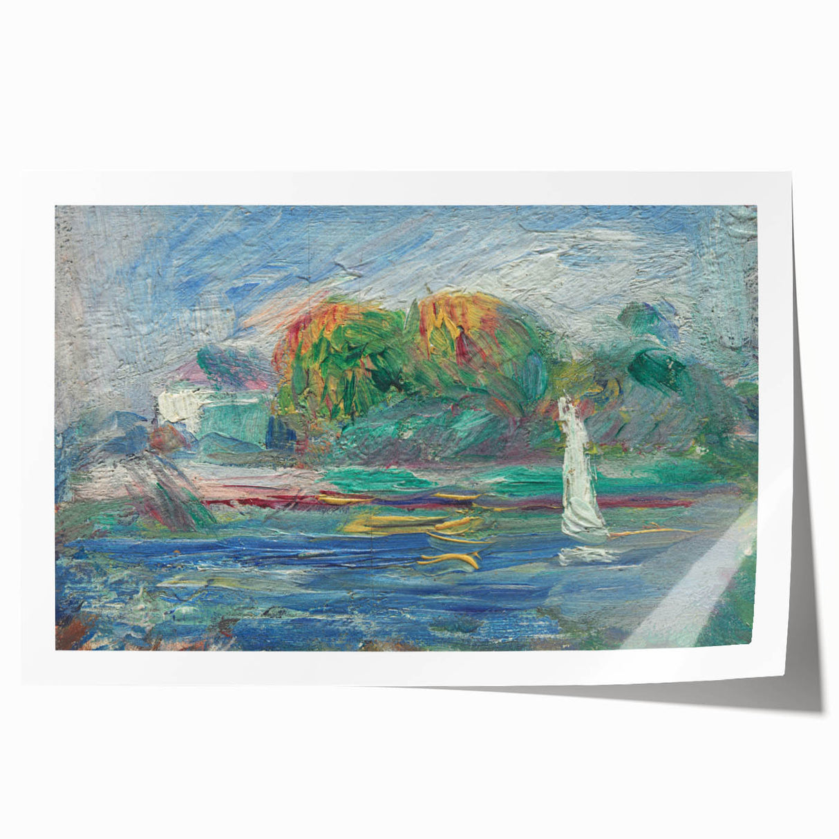 Impressionist Landscape Art – Vineyard Hills at Sunset