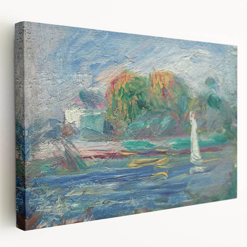 Impressionist Landscape Art – Vineyard Hills at Sunset