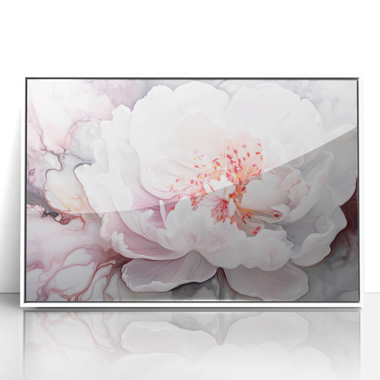 Soft Bloom Elegance - Modern Living Room Canvas Wall Art