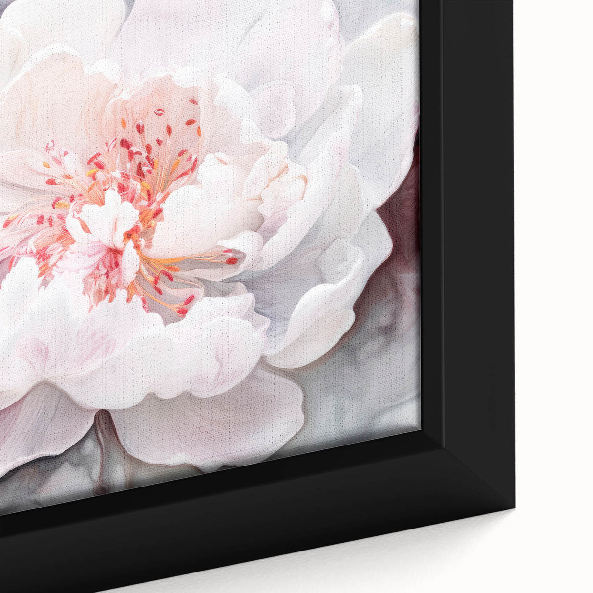 Soft Bloom Elegance - Modern Living Room Canvas Wall Art