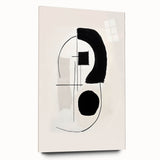 Abstract minimalist wall art displayed in a side view, showcasing vibrant acrylic glass with a smooth finish, ideal for modern home decor.