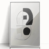 Abstract minimalist wall art featuring a framed acrylic design with soft white tones, ideal for modern decor. Perfect for enhancing contemporary living spaces.
