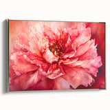 Fiery Bloom Elegance - Modern Living Room Canvas Wall Art