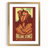 Retro Wall Art - Rolling Stones Concert Poster Santiago 2016