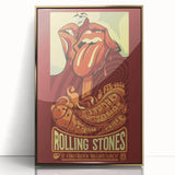 Retro Wall Art - Rolling Stones Concert Poster Santiago 2016