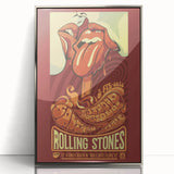 Retro Wall Art - Rolling Stones Concert Poster Santiago 2016