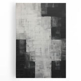 Abstract minimalist wall art displayed on stretched canvas, showcasing soft pastel colors and geometric shapes, ideal for modern home decor and artistic interiors.