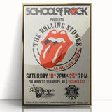 Retro Rolling Stones Concert Poster - School of Rock 2014 Event
