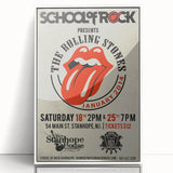 Retro Rolling Stones Concert Poster - School of Rock 2014 Event