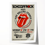 Retro Rolling Stones Concert Poster - School of Rock 2014 Event