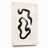 Abstract minimalist wall art featuring geometric shapes and a soothing color palette of soft blues and whites, designed to enhance modern interior decor.