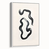 Framed minimalist wall art showcasing an abstract design in shades of white, displayed from a side view, perfect for modern decor and enhancing interior spaces.