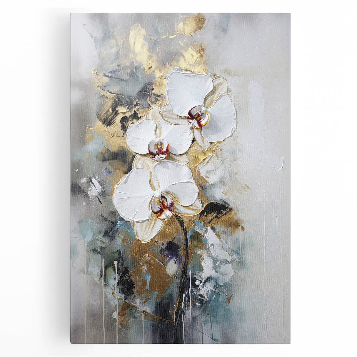 Elegant White Orchid - Modern Living Room Canvas Wall Art