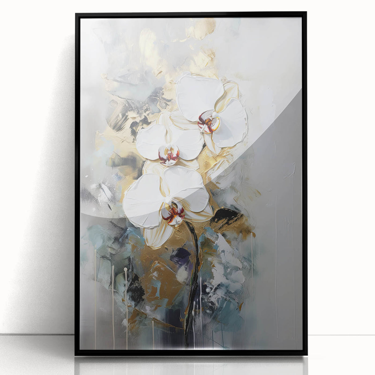 Elegant White Orchid - Modern Living Room Canvas Wall Art