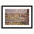 Modern Wall Art - Vibrant Riverside Town Scene | Classic Cityscape Decor