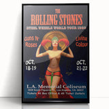 Retro Rolling Stones Steel Wheels 1989 Tour Poster