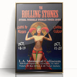 Retro Rolling Stones Steel Wheels 1989 Tour Poster