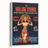 Retro Rolling Stones Steel Wheels 1989 Tour Poster