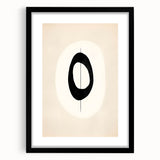 Abstract minimalist wall art featuring soft pastel colors, elegantly framed with a mat, perfect for modern home decor and enhancing interior aesthetics.