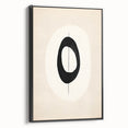 Framed minimalist black abstract wall art featuring a sleek design, showcasing clean lines and subtle textures, ideal for modern interior decor.