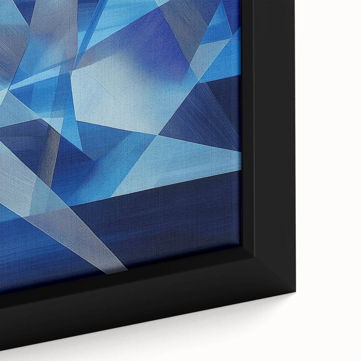 Blue Geometric Wall Art – Modern Abstract Canvas for Living Room