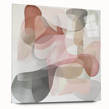Abstract geometric acrylic glass design showcasing vibrant colors and sharp angles, viewed from the side, ideal for modern home decor and artistic displays.