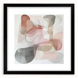 Abstract geometric frame showcasing a sleek black mat, perfect for enhancing modern decor. Ideal for displaying artwork or photographs in contemporary settings.