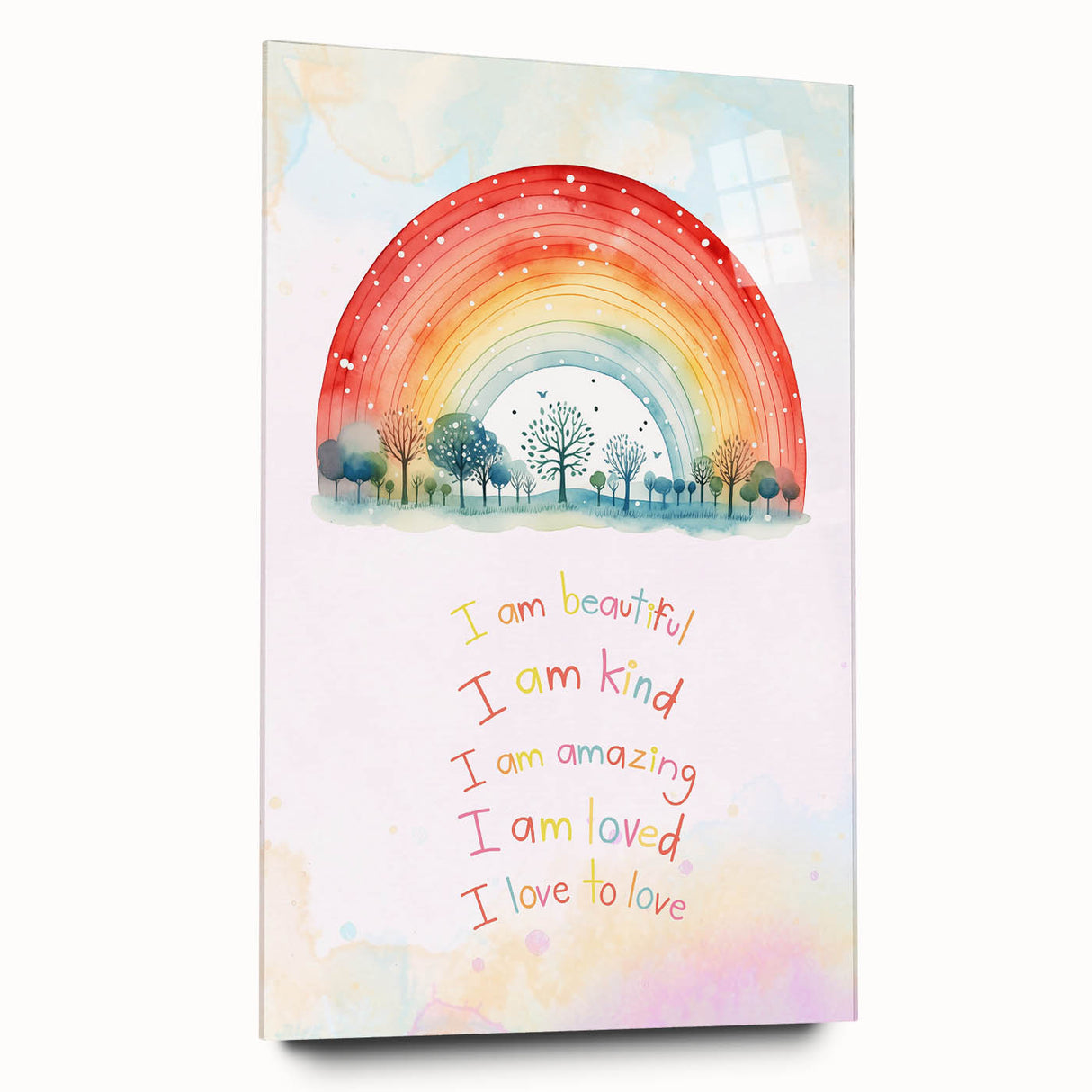 Nursery Wall Art – Inspirational Rainbow Print for Kids' Rooms