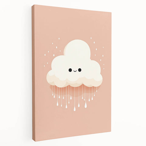 Children's Wall Art Prints - Cute Cloud Minimalist Nursery Decor
