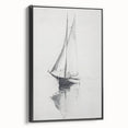 Framed canvas artwork depicting a serene landscape with vibrant colors, featuring a black frame and a sleek side view that enhances home decor aesthetics.