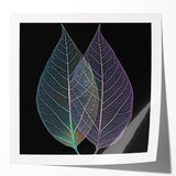 Extra large glossy photo print of close-up green leaves, ideal for art wall dining room or classy bathroom wall art.