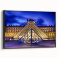 Black and white wall art featuring a vintage Paris landscape on framed canvas, ideal for bedroom decor.