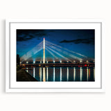 Textured abstract art print depicting a European landscape in muted earth tones on a framed white mat.
