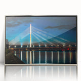 Large art print of a European Latvia scenery in muted earth tones on a framed acrylic, suitable for modern art wall decor.