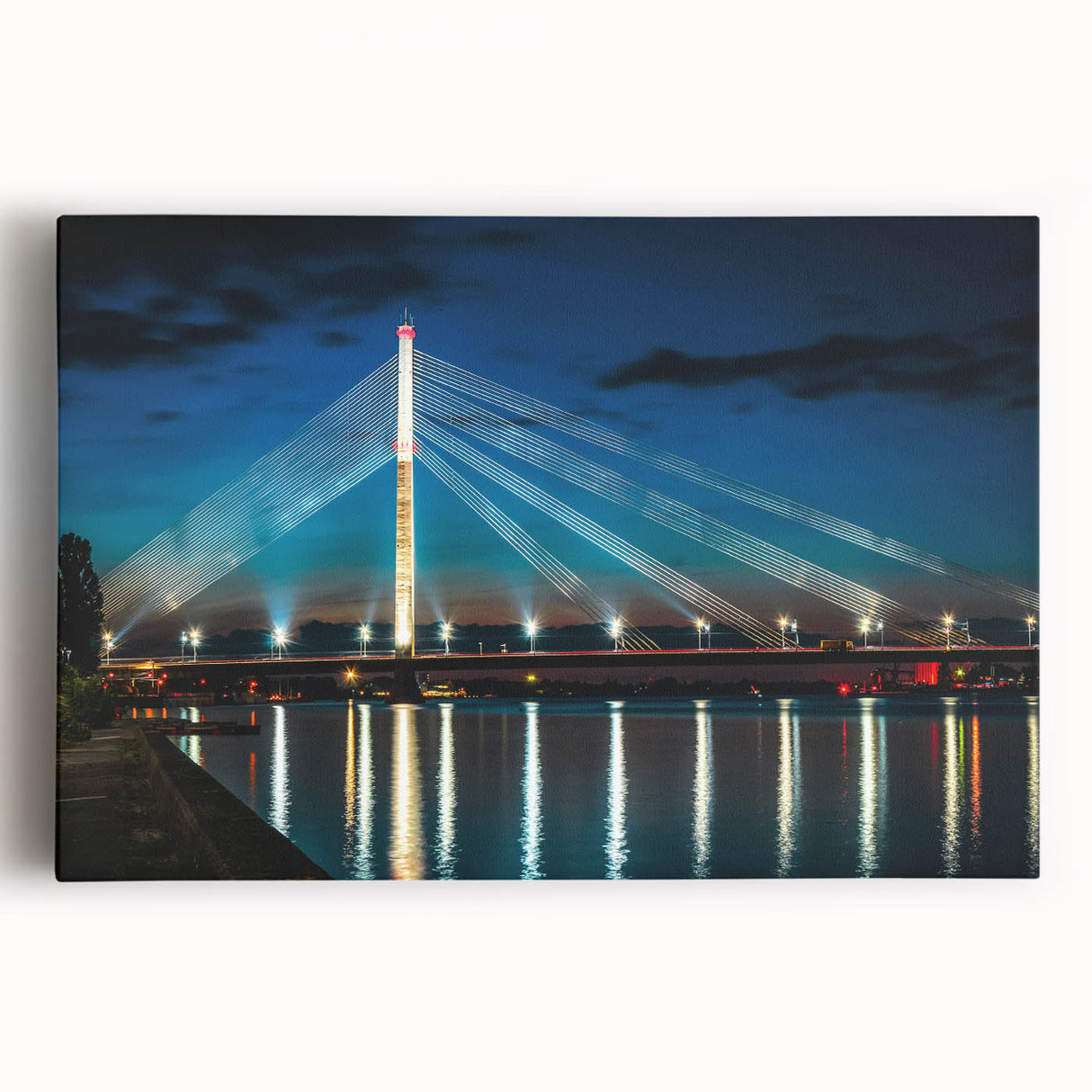 Black and white photograph of a European cityscape on stretched canvas, ideal for kitchen wall art or bedroom ambiance.