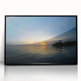 Large abstract wall art depicting a Yucatan scenery in muted earth tones on a framed acrylic.