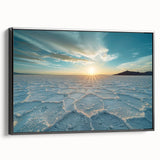 Black and white framed canvas of a Bolivian landscape, ideal for bedroom wall art.