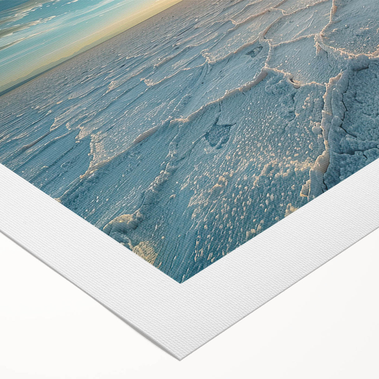 Art deco poster of a Bolivian landscape in muted earth tones on rolled canvas, suitable for dining room wall art.