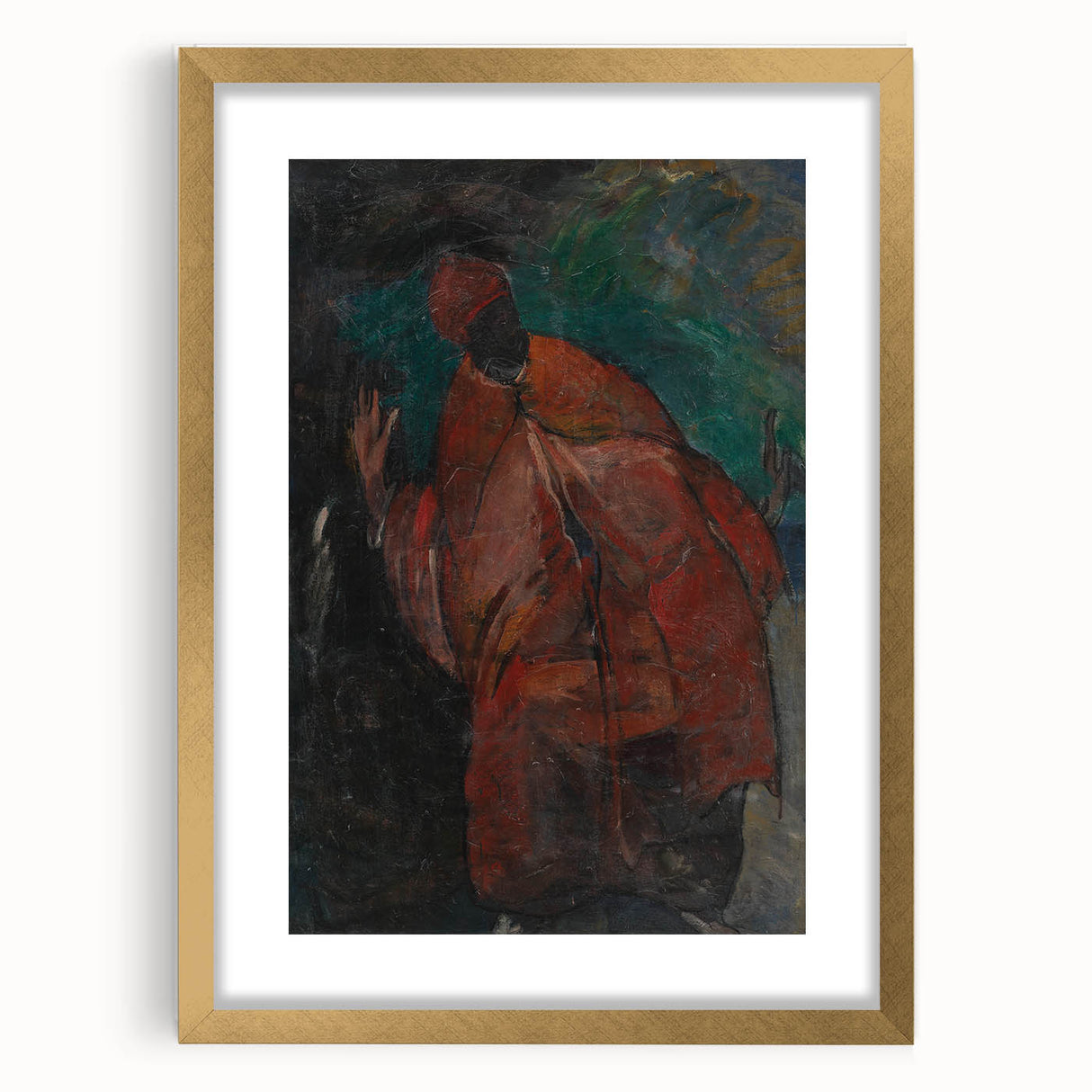 Dramatic Abstract Wall Art - The Black Prophet in Rich Dark Tones