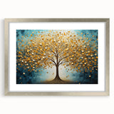 Golden Tree Modern Wall Art – Large Canvas & Framed Living Room Art