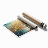 Golden Tree Modern Wall Art – Large Canvas & Framed Living Room Art