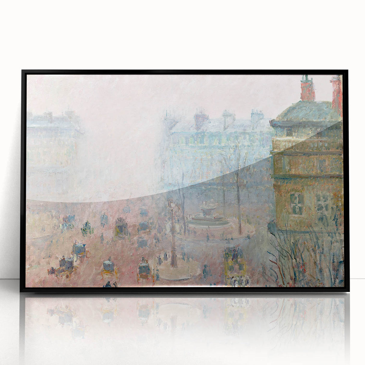 Impressionist Wall Art – Tranquil Garden with Blooming Flowers