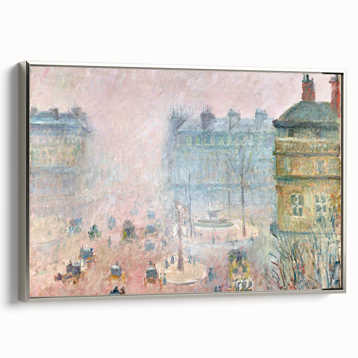 Impressionist Wall Art – Tranquil Garden with Blooming Flowers