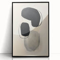 Abstract minimalist wall art framed in acrylic, featuring a sleek black design. Ideal for modern decor, this piece adds a touch of elegance to any space.