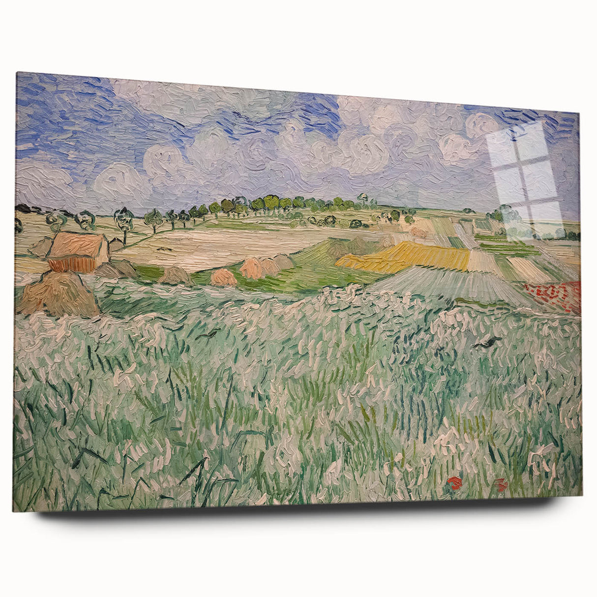 Impressionist Landscape Art – Quiet Lake with Autumn Foliage