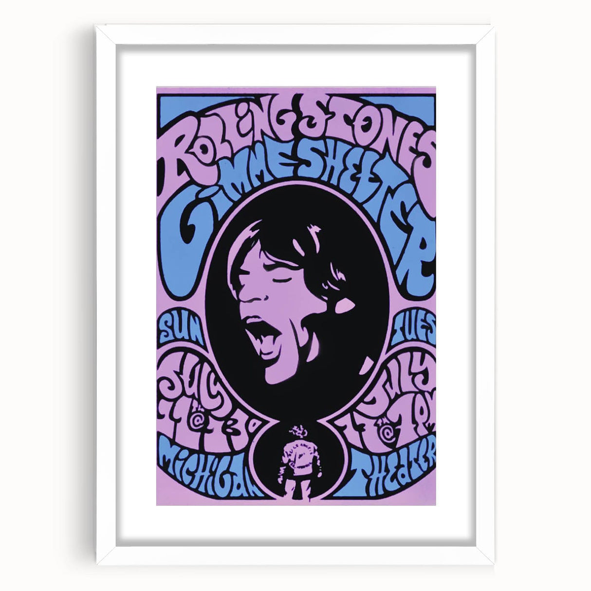 Rolling Stones "Gimme Shelter" 1969 Concert Poster Art