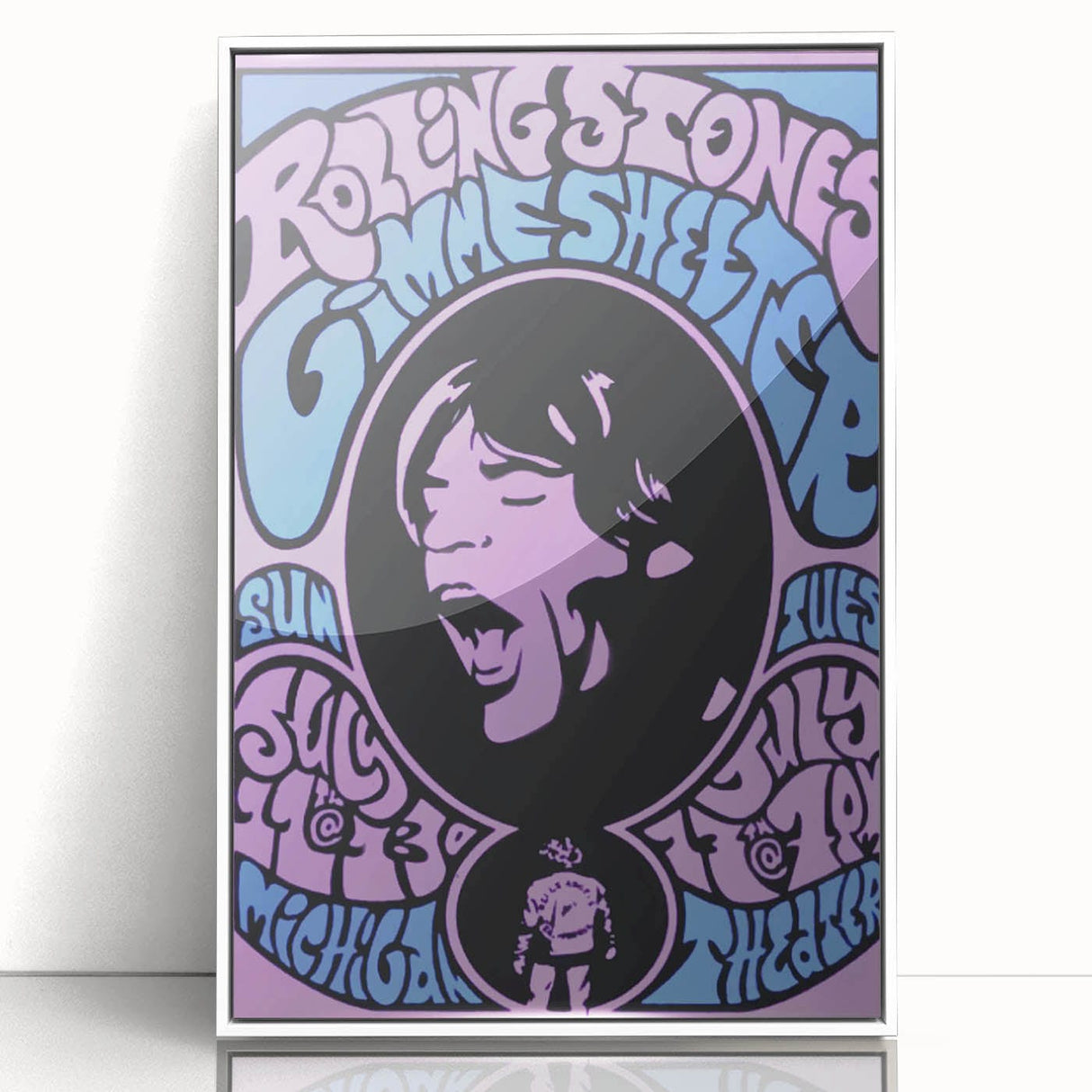 Rolling Stones "Gimme Shelter" 1969 Concert Poster Art
