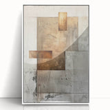 Framed acrylic minimalist wall art showcasing an abstract design in shades of white, perfect for modern decor. Ideal for enhancing home or office interiors.