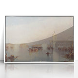 Romanticism Art: "Venice, The Dogana" Historical Landscape Canvas Print